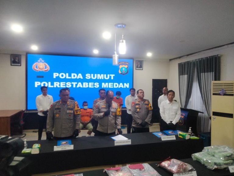 Polrestabes Medan Gagalkan Peredaran Sabu 10 Kg dan Inex Happy Water 106 Bungkus
