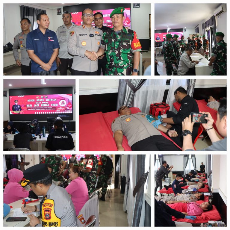 HUT ke-73 Humas Polri, Polrestabes Medan Gelar Donor Darah Demi Kemanusiaan