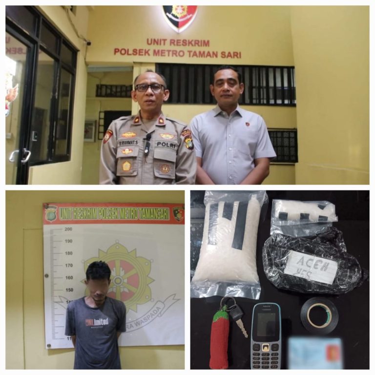 Ringkus Jaringan Narkoba Lintas Provinsi, Polsek Tamansari Jakarta Barat Amankan 1/2 Kg Sabu