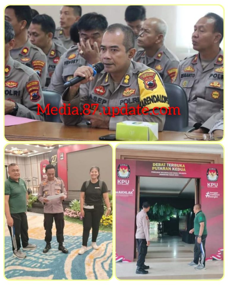 POLRESTABES SEMARANG KERAHKAN 448 PERSONIL AMANKAN DEBAT WALIKOTA SEMARANG KE DUA 