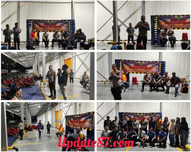 Kapolsek Mampang Gelar Sosialisasi Bahaya Judi Online di PT. Marunda Distribusindo Raya