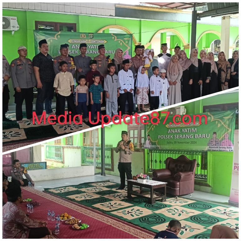 Polsek Serang Baru Bersama Bhayangkari Giat Sosial Santunan Anak Yatim DAN Dhuafa .
