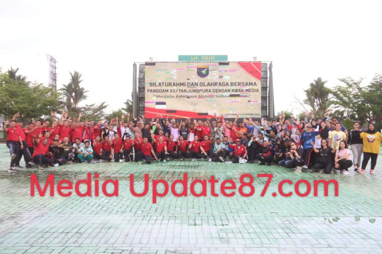 Kuatkan Sinergitas, Kodam XII/Tpr Silaturahmi Dan Olahraga Bersama Awak Media