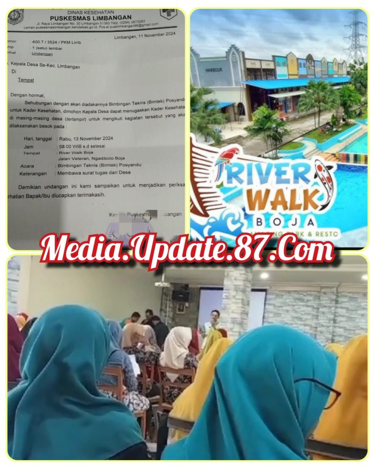 DIDUGA SEKERTARIS DINAS KESEHATAN KABUPATEN KENDAL MEMERINTAHKAN KEPALA PUSKESMAS LIMBANGAN UNTUK MEMBUAT UNDANGAN BINTEK POSYANDU , TAPI DI DUGA DI SISIPI ARAHAN MEMILIH PASLON NO. 3 CABUP – CAWABUP KENDAL