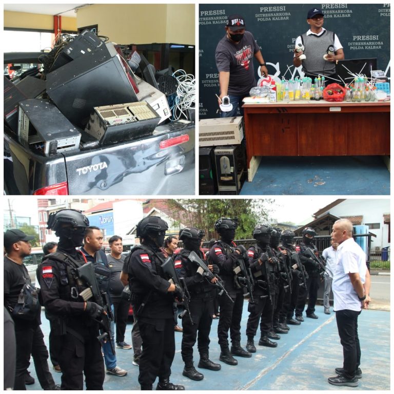Polda Kalbar Kembali Adakan Razia Cipta Kondisi di Wilayah Beting Pontianak, Guna Pencegahan Peredaran gelap Narkoba dan Perjudian