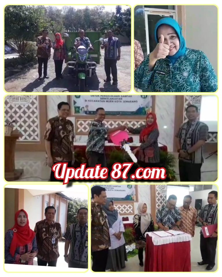 SIBAPER Mijen Mendapatkan bantuan grobak Sampah motor dari DLH Kota Semarang