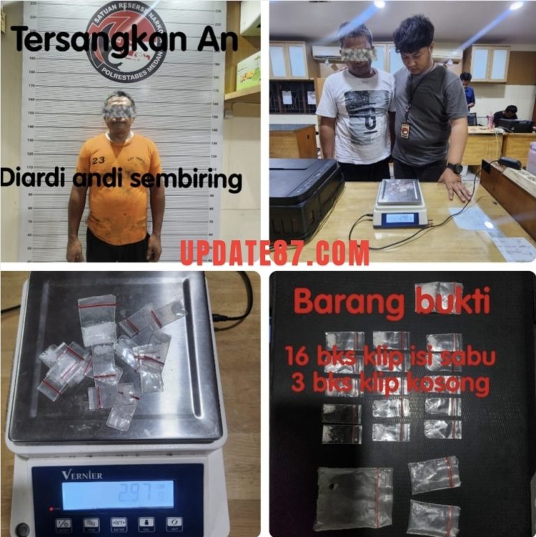 Satresnarkoba Polrestabes Medan Amankan Pengedar Sabu    