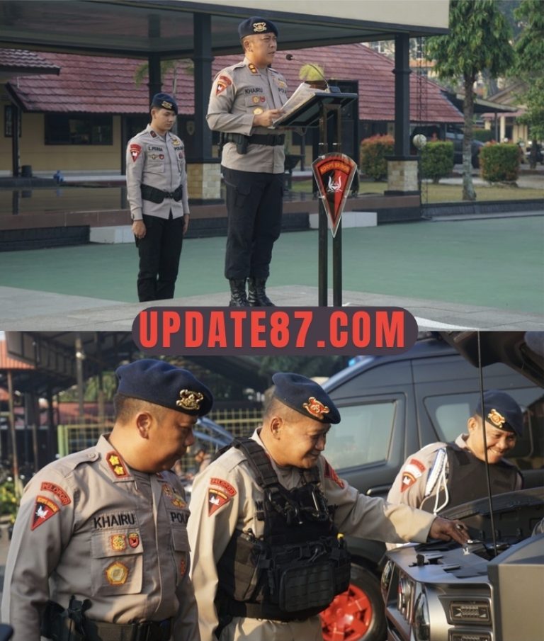 Wadansat Brimob Polda Sumsel Pimpin Apel Gelar Pasukan dan Cek Kendaraan Dinas dalam Rangka Kesiapan Tugas   