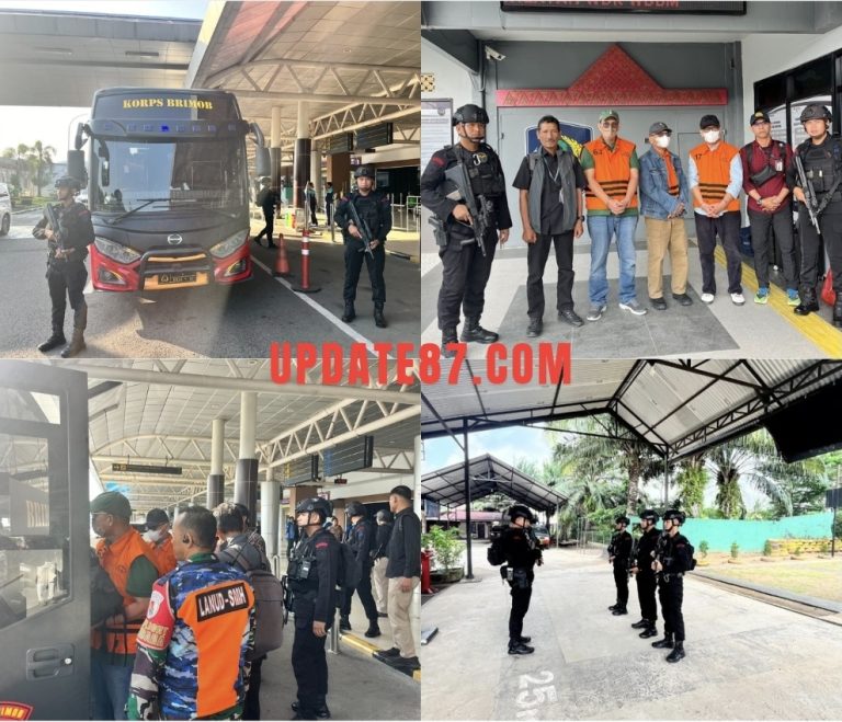 Detasemen Gegana Satbrimob Polda Sumsel Kawal Penanganan Kasus Korupsi oleh KPK   