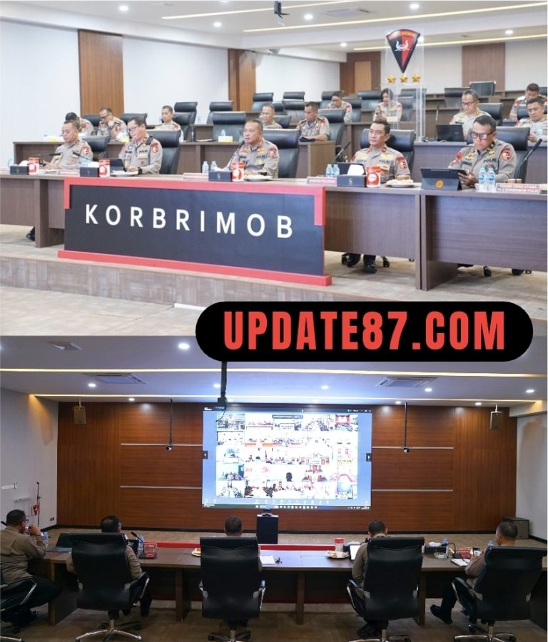Wadankorbrimob Polri Berikan Arahan Strategis kepada Jajaran Satbrimobda Melalui Zoom Meeting