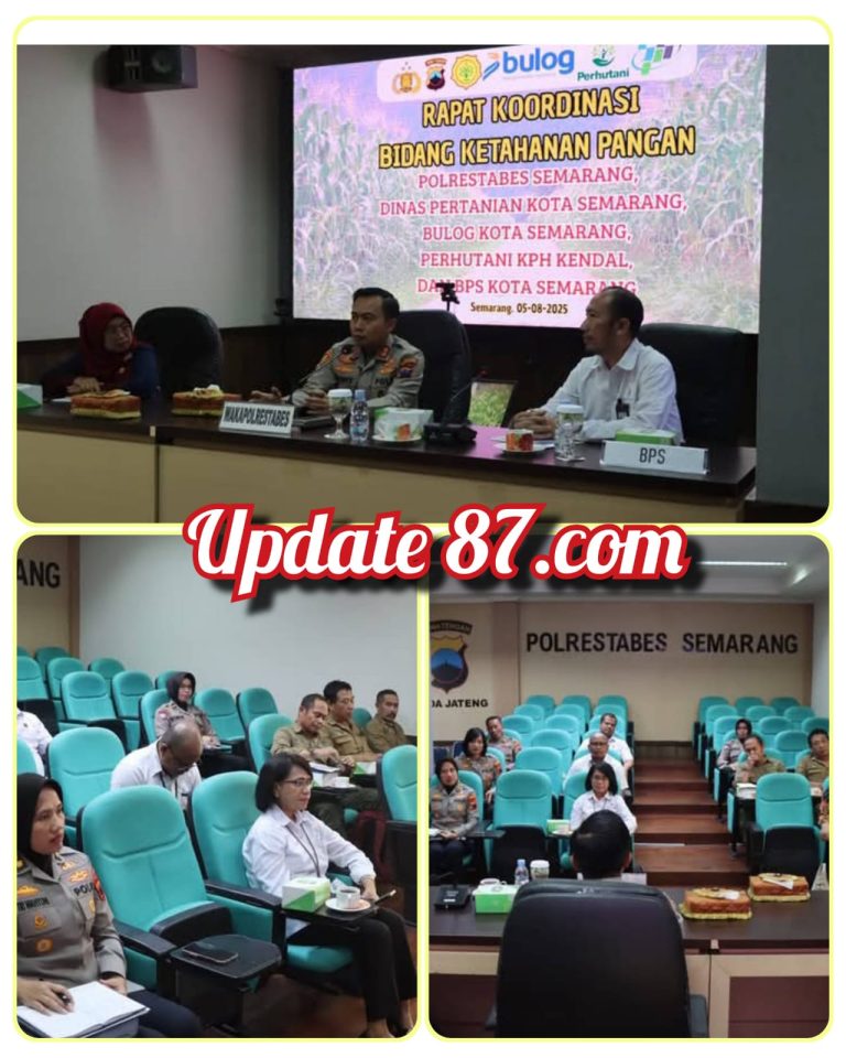 Polrestabes Semarang Fasilitasi Sinkronisasi Data Ketahanan Pangan: Rapat Koordinasi Bahas Target dan Tantangan Produksi Jagung
