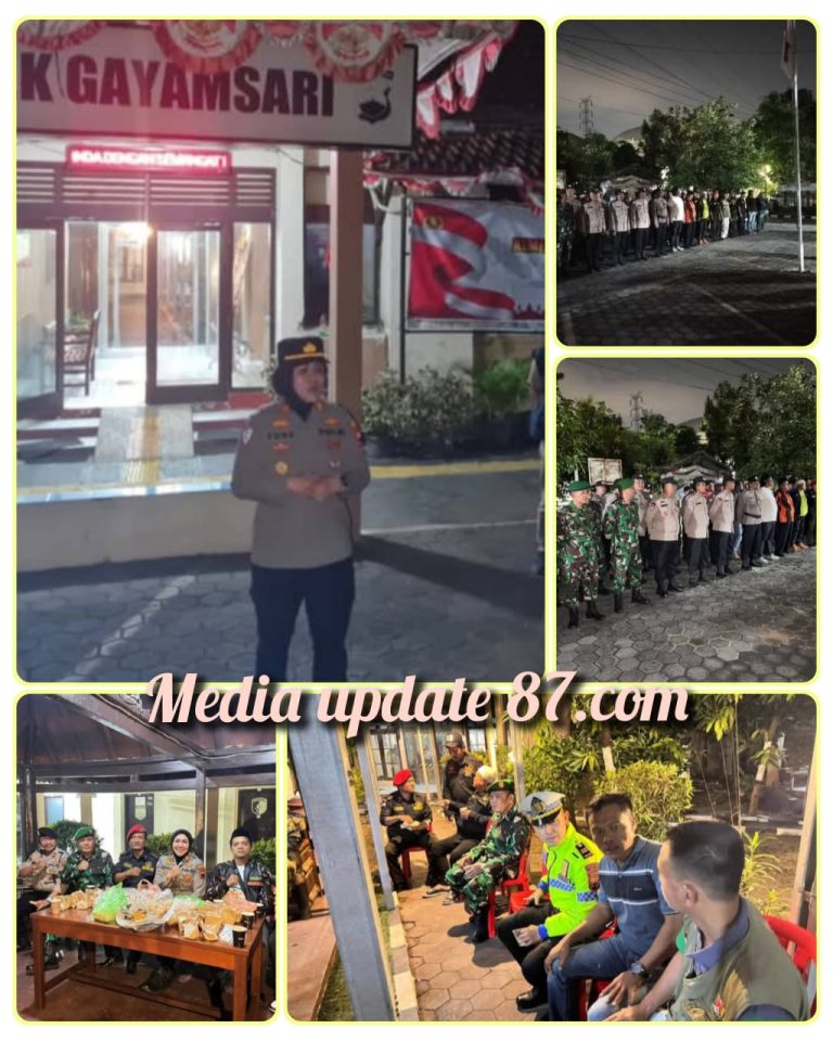 Wujudkan Kondusifitas, Polsek Gayamsari Bersama Koramil Gayamsari dan Mitra Kamtibmas Gelar Apel Kesiapsiagaan