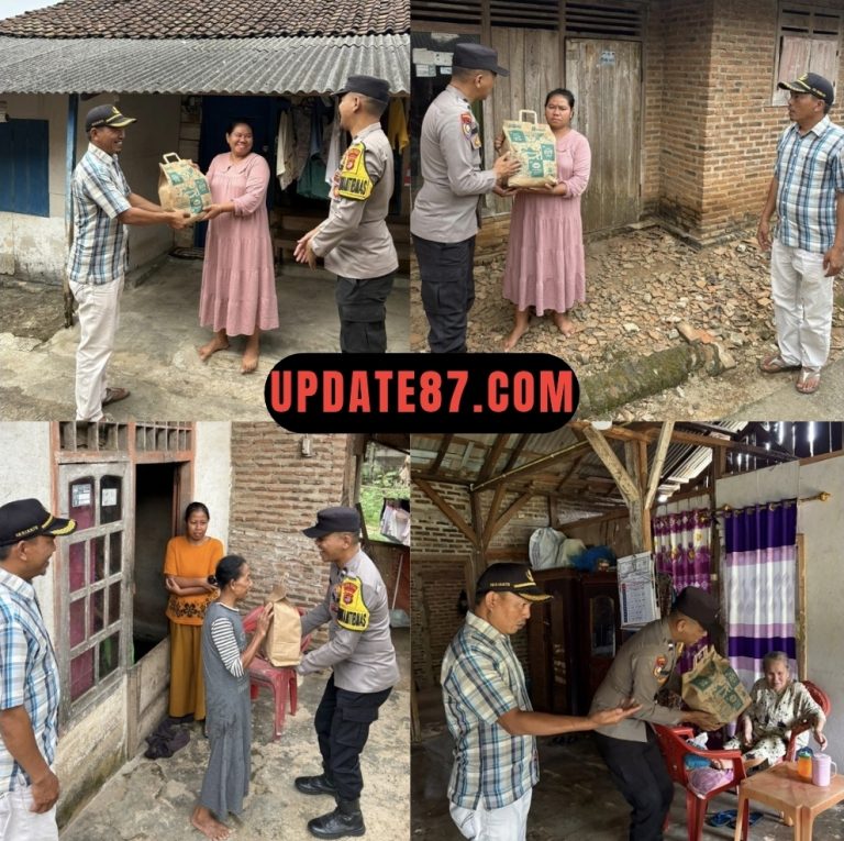 Jumat Berkah, Bhabinkamtibmas Polsek Katibung Salurkan Bantuan Sembako kepada Warga yang Membutuhkan