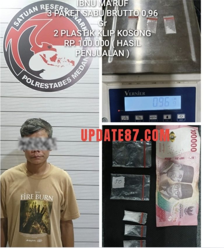 Satresnarkoba Polrestabes Medan Tangkap Pengedar Sabu di Sunggal