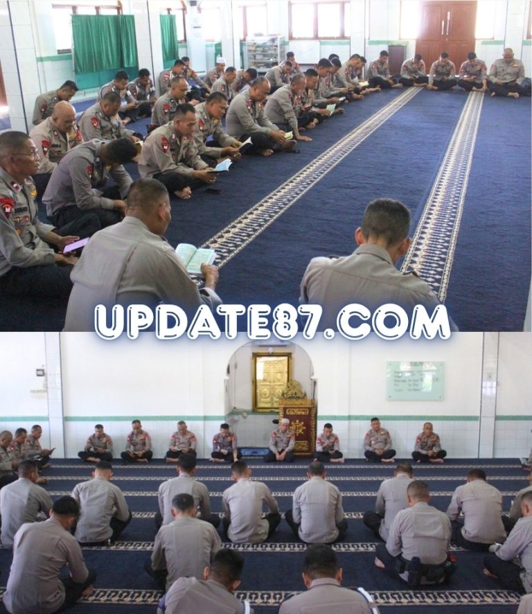 Personel Brimob Batalyon A Pelopor Laksanakan Kegiatan Binrohtal untuk Tingkatkan Iman dan Taqwa