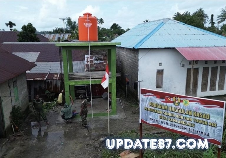 Buru Selatan Selalu Terjadi Hujan Deras Tapi Semangat Satgas TMMD 125 Kodim 1506/Namlea Tak Pernah Padam