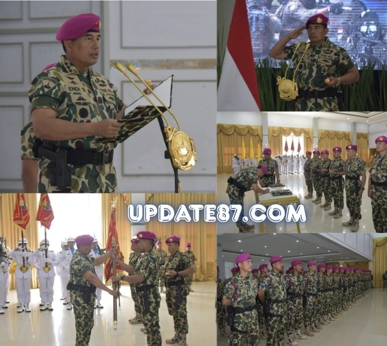 PANGKORMAR KUKUHKAN JABATAN KADISSENLEK KORMAR DAN DANDENIPAM MARINIR