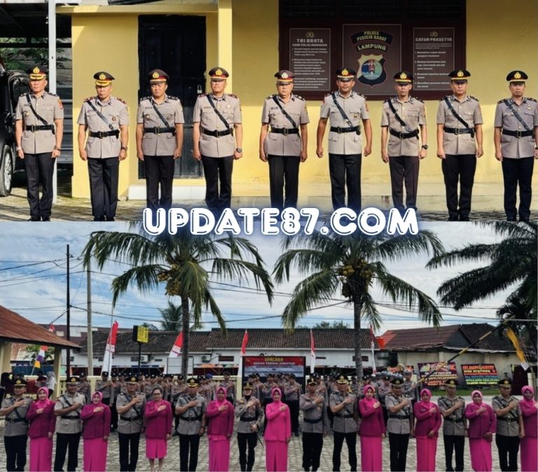 Kapolres Pesisir Barat Pimpin Upacara Serah Terima Jabatan Pejabat Utama