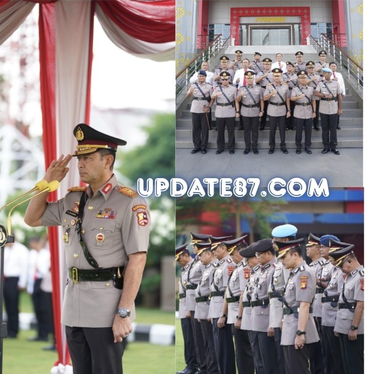 Dansat Brimob Polda Sumsel Hadiri Upacara Hari Juang Polri Tahun 2025 di Mapolda Sumsel
