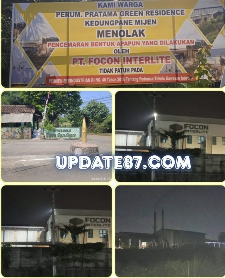 Warga perumahan Green Residence Kedung pane mijen Semarang, resah karena tercemar Limbah dan getaran hebat PT Focon Interlite