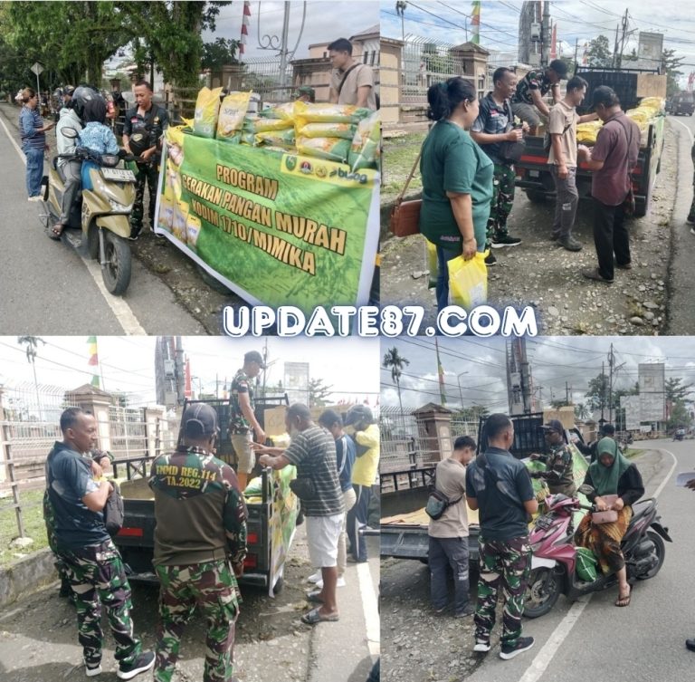 Koramil 1710-04/Tembagapura Gelar Gerakan Pangan Murah Untuk Jaga Stabilitas Pasokan dan Harga Pangan