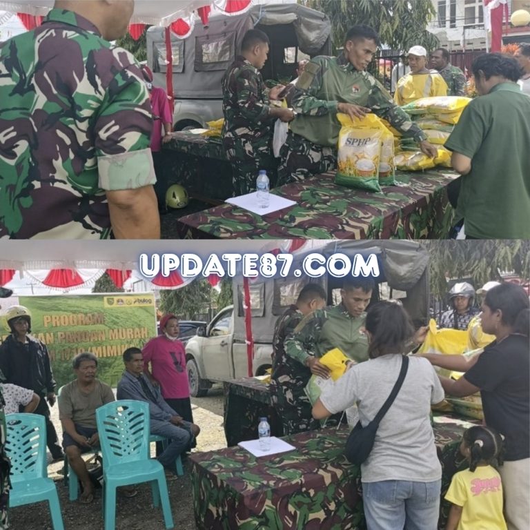 Gerakan Pangan Murah Kodim 1710/Mimika, Wujud Kepedulian Untuk Stabilitas Harga Beras
