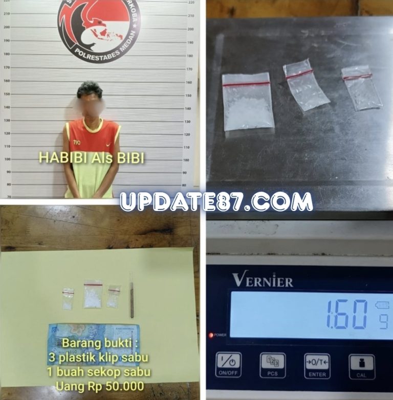 Pengedar Sabu di Pinggiran Rel Kereta Api Jalan Gaharu Medan Ditangkap Polisi