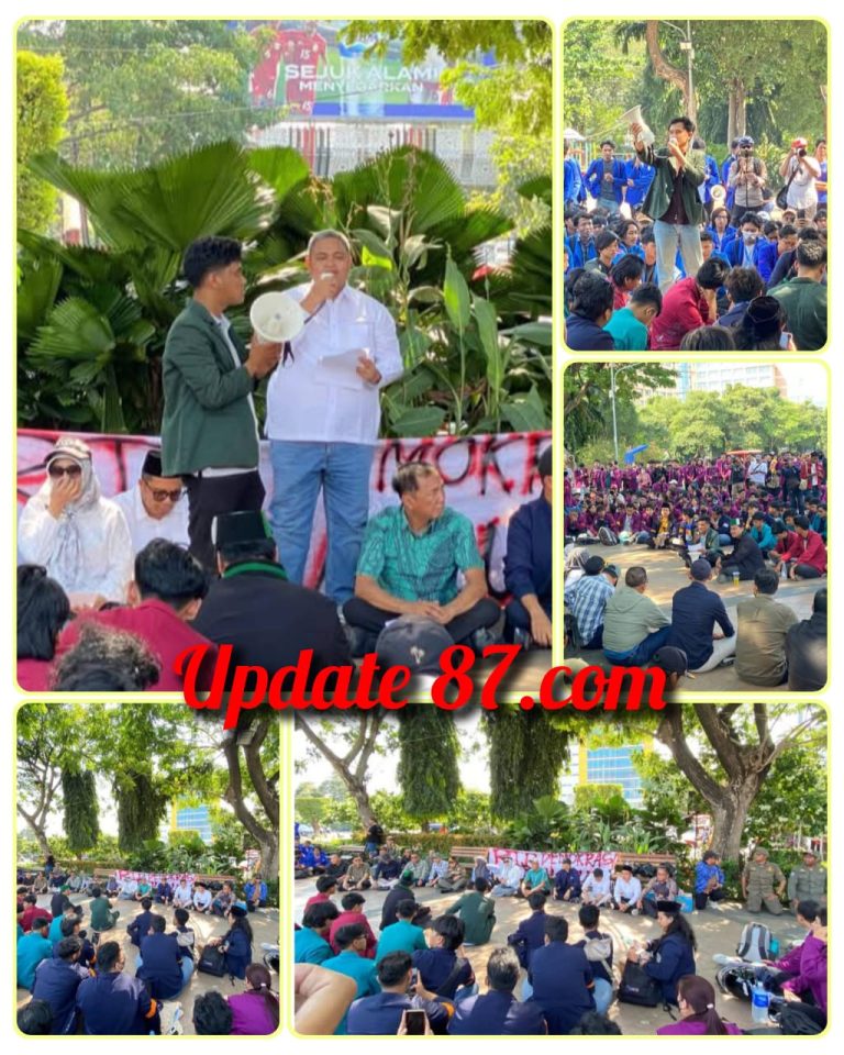 Aksi Damai BEM SERA di Simpang Lima Berlangsung Kondusif, Polrestabes Semarang Apresiasi Mahasiswa