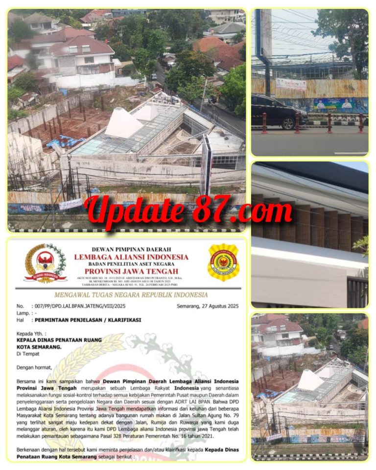 Mangkrak Satu Tahun Rumah Makan Megah di Sultan Agung 79 Semarang Di duga langgar PBG, Distaru diam Seribu bahasa