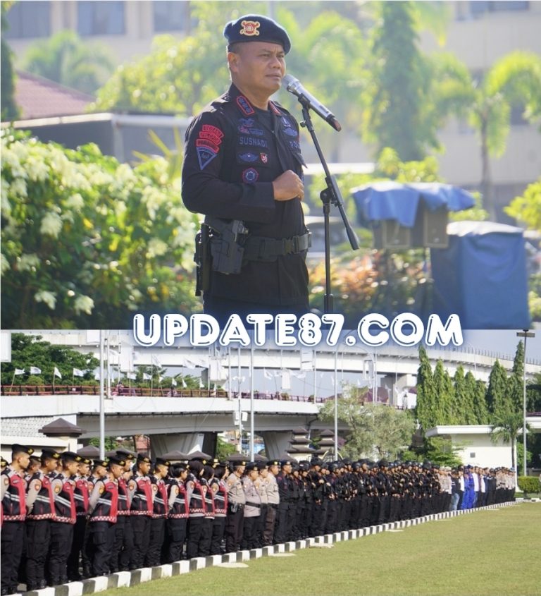 Dansat Brimob Polda Sumsel Jabat Wakasatgas Opsda Aman Nusa-I Musi 2025, Pimpin Apel Personel Brimob di Mapolda Sumsel