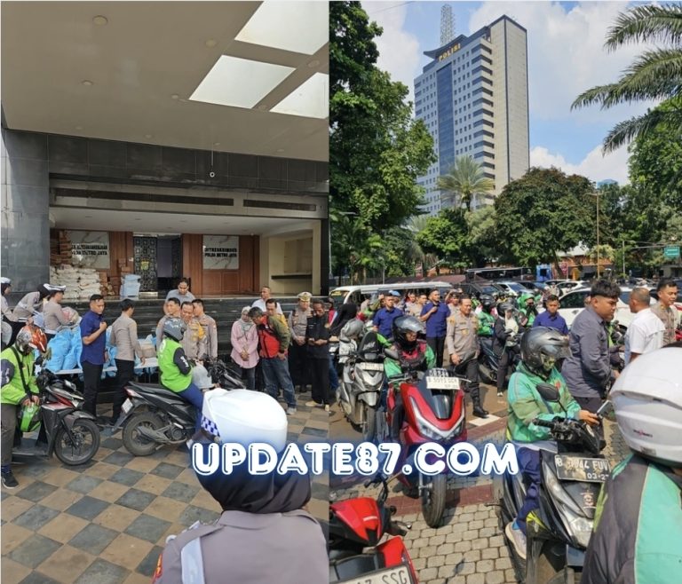 Polda Metro Jaya Gelar Bakti Sosial untuk Pengemudi Ojek Online