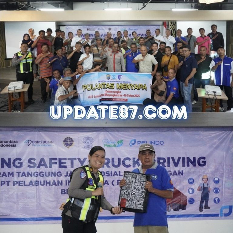 Pelindo Regional 1 dan Kepolisian Gelar Sosialisasi Keselamatan Berkendara di Belawan