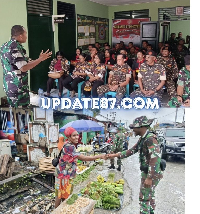 Ciptakan Situasi Kondusif Di Tengah-Tengah Warga, Kodim 1710/Mimika Bersama Komponen Pendukung Terus Menggelar Patroli Humanis Jelang HUT Ke-80 TNI