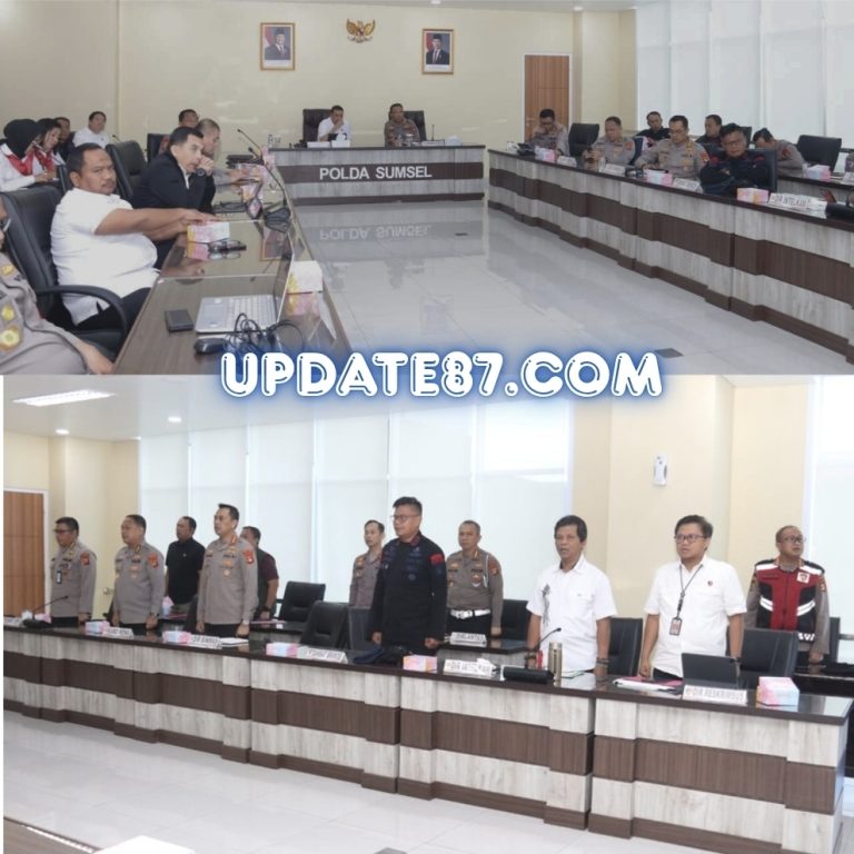 Dansat Brimob Polda Sumsel Ikuti Kegiatan Assessment dan Evaluasi Penanganan Unjuk Rasa di Mapolda Sumsel