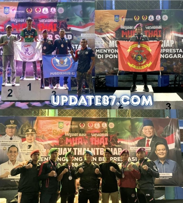 Baret Ungu Berjaya, Atlet Muaythai Pasmar 3 Sabet Medali Perunggu di NTB