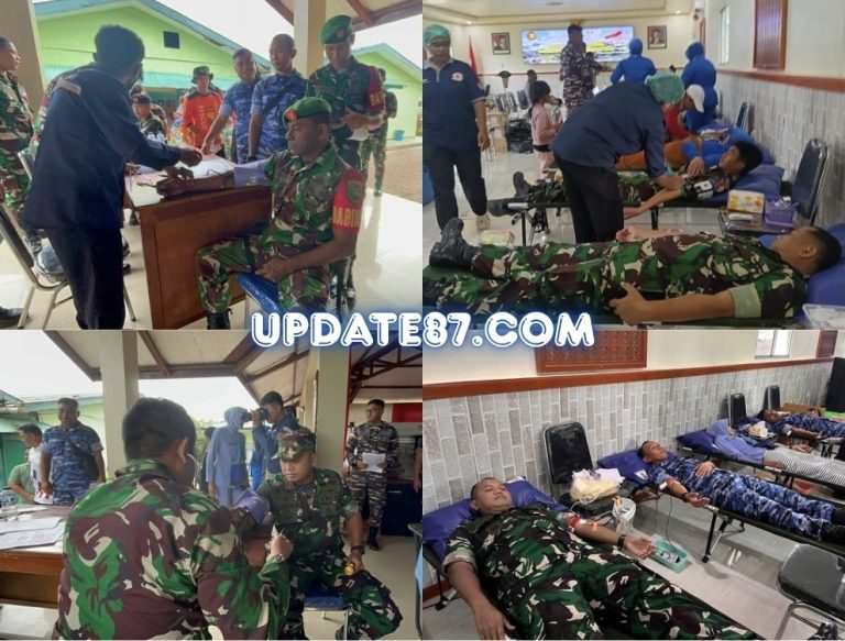 Sambut HUT Ke-80 TNI, Kodim 1710/Mimika Bersama Satuan TNI Se-Garnisun Mimika Gelar Bakti Sosial Donor Darah dan Pengobatan Umum