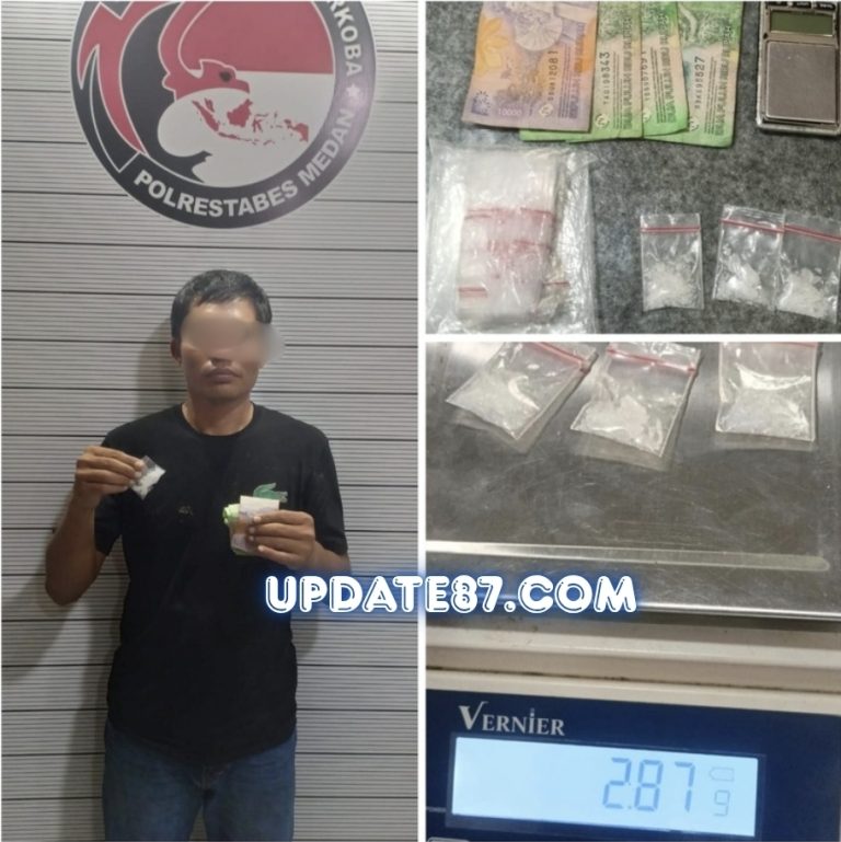 Lagi, Polrestabes Medan Tangkap Pengedar Sabu di Kawasan Medan Perjuangan