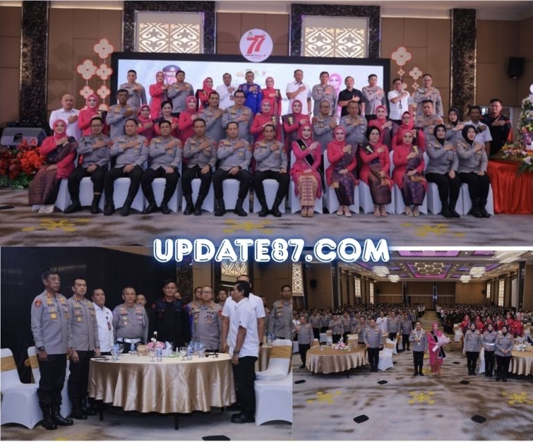 Dansat Brimob Polda Sumsel Hadiri Syukuran HUT ke-77 Polisi Wanita Polda Sumsel