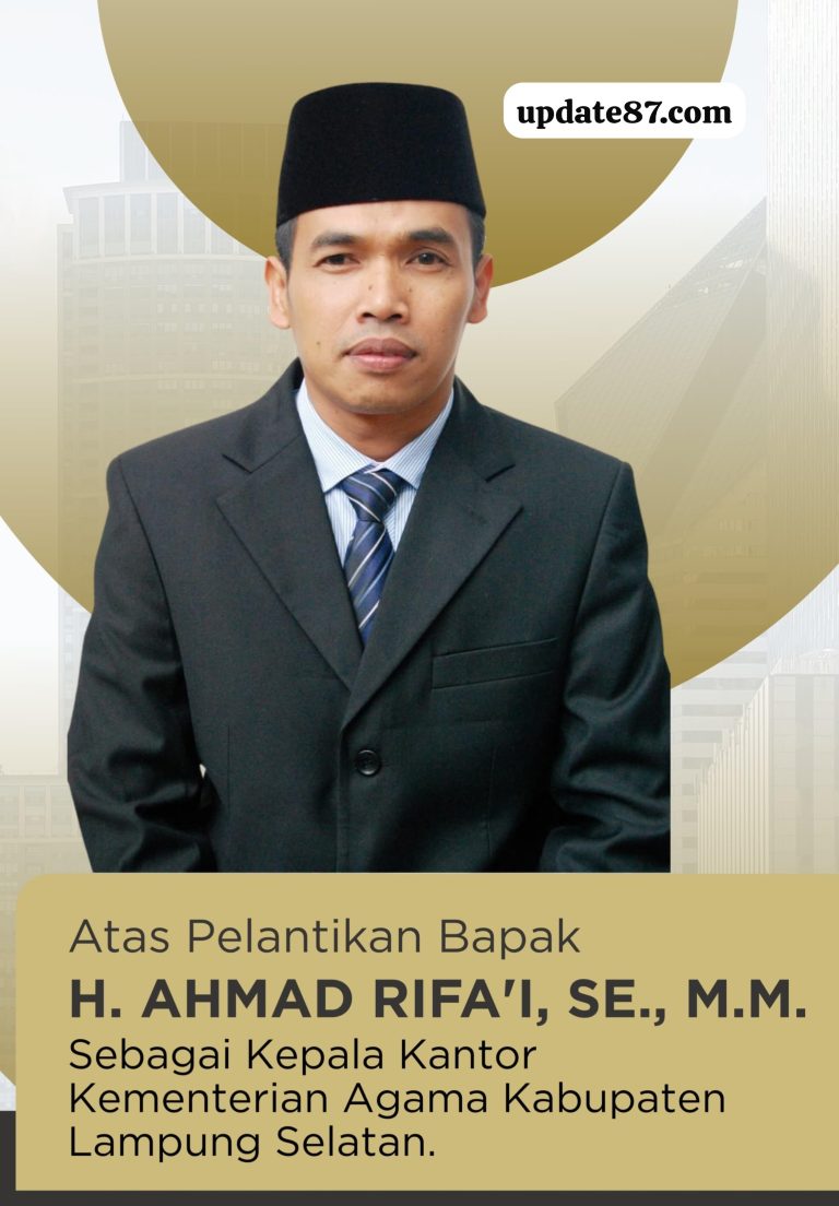 Kanwil Kemenag Lampung Lantik 12 Pejabat Eselon III : H.Rifa’i ,SE,MM Jabat Kakan Kemenag Lampung Selatan