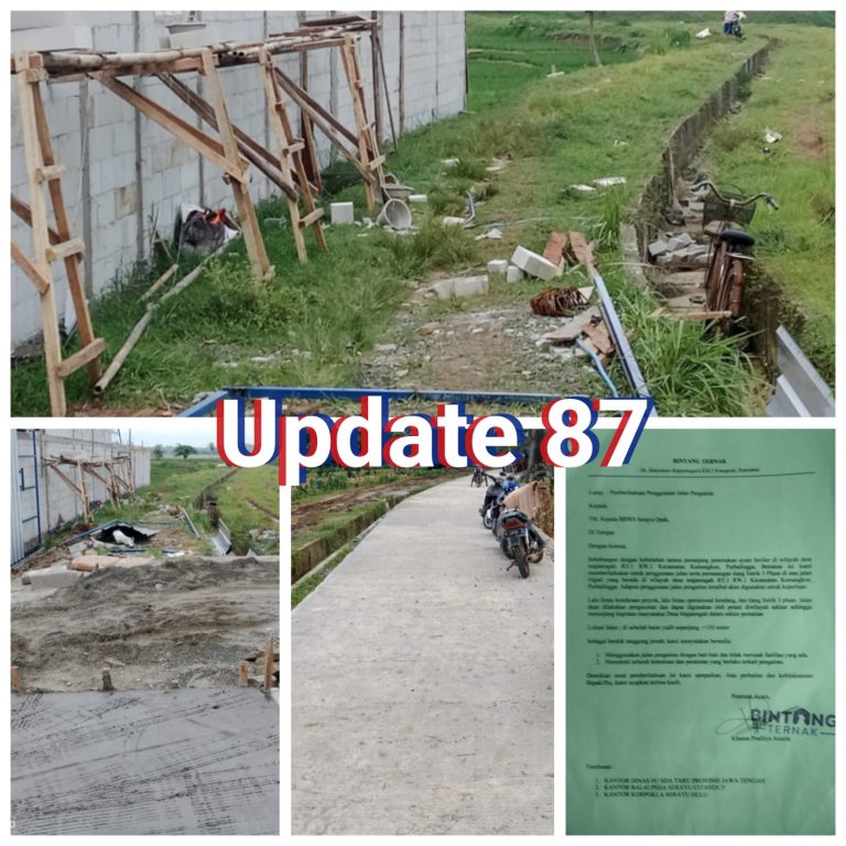 Jalur Irigasi Disulap Jadi Jalan Kandang Ayam, Dugaan Pelanggaran Aturan Menguat di Majatengah