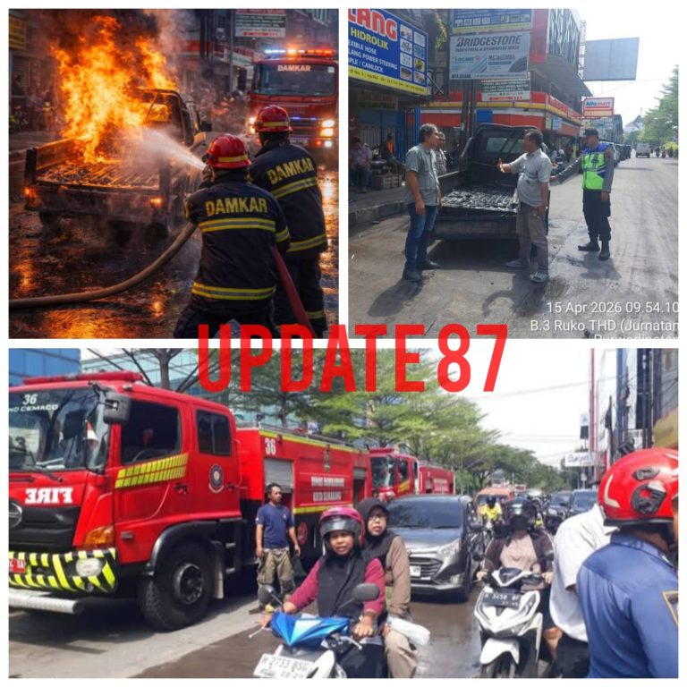 Mobil Pikap Terbakar di Kawasan Jurnatan Semarang, Diduga Akibat Korsleting