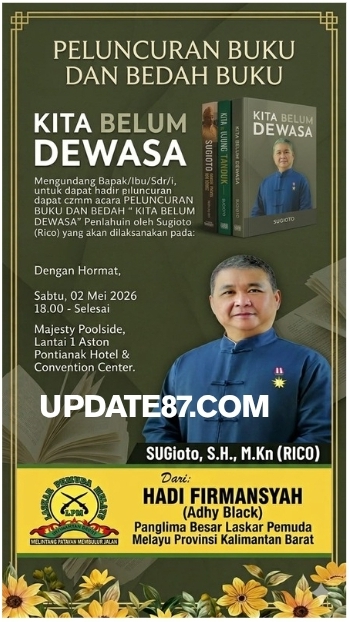 Peluncuran Buku “Kita Belum Dewasa”, Adhi Black Ajak Masyarakat Kalbar Sukseskan  Momentum Refleksi Diri