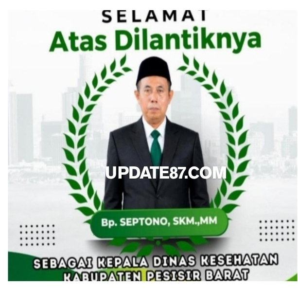 Pelantikan dan Pengangkatan Kadiskes SEPTONO.SKM.MM.2026 Pesibar
