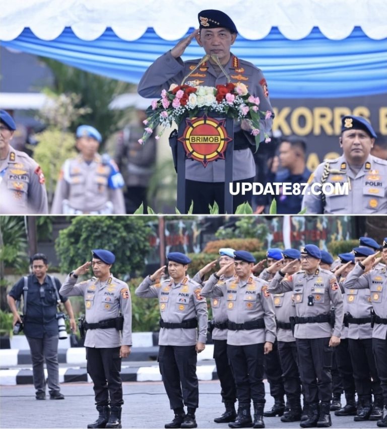 Kapolri Pimpin Apel dan Buka Rakernis Korps Brimob Polri Tahun 2026