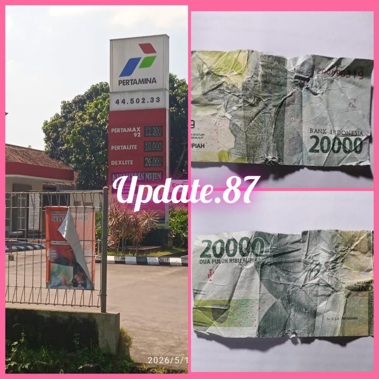 SPBU Tolak pembayaran uang Asli lecek seorang jurnalis