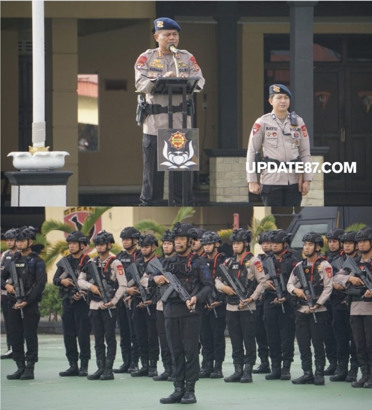 WUJUD KEPEDULIAN KOMANDAN TERHADAP ANGGOTANYA, DANSAT BRIMOB POLDA SUMSEL PIMPIN APEL KESATUAN