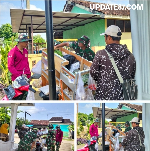Pedagang Sayur Keliling Ikut Rasakan Berkah TMMD Reguler ke-128 Kodim Sragen