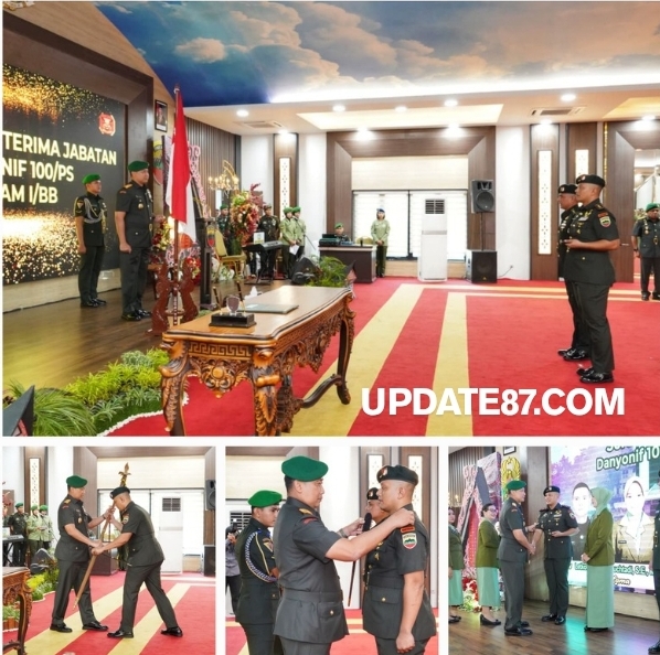 Pangdam I/BB Pimpin Sertijab Danyonif 100/PS, Tekankan Agar Satuan Terus Berprestasi